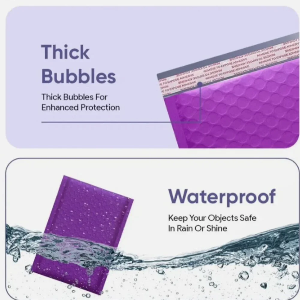 Poly Bubble Mailers Padded Envelopes 50 Mailing‎ Bags 6x10